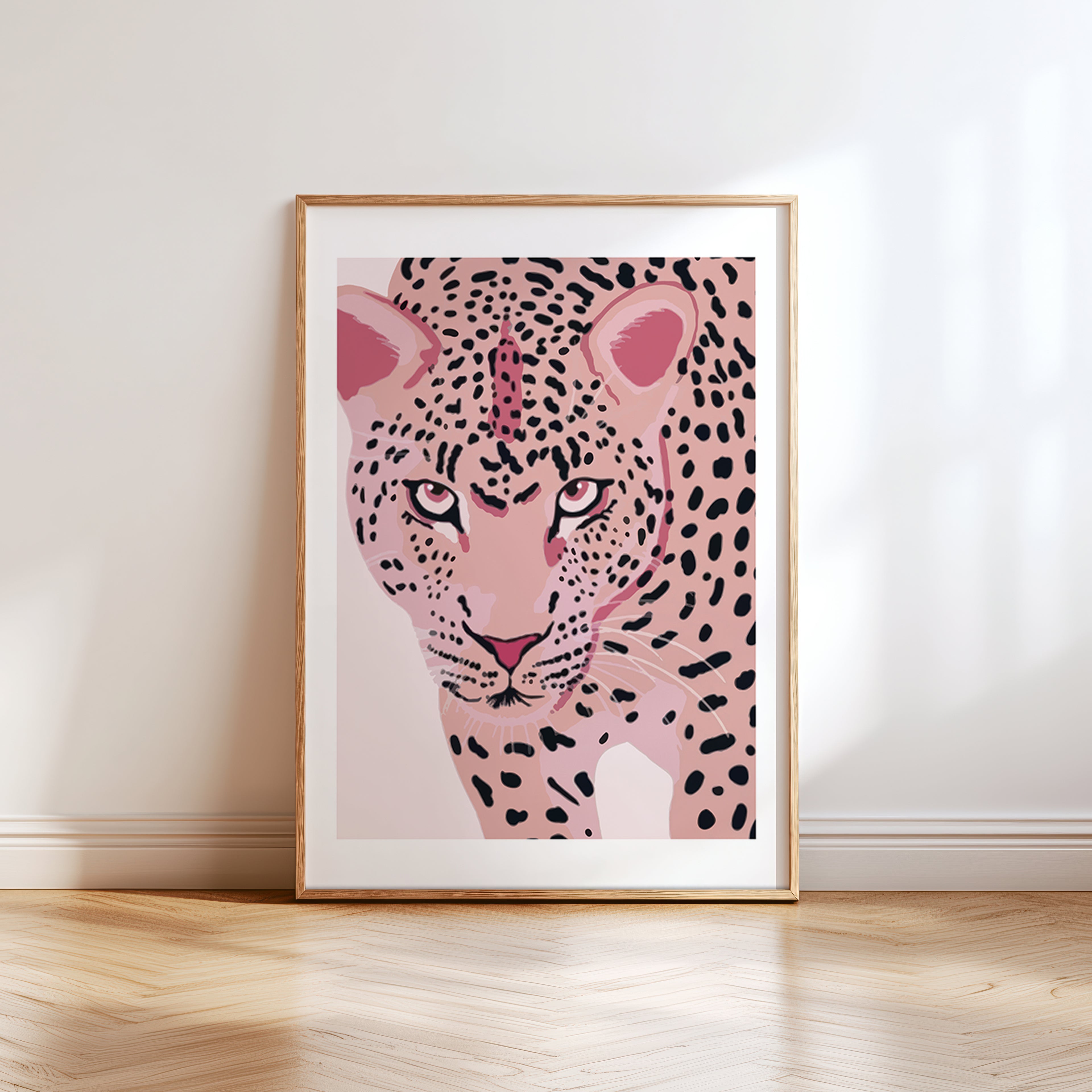 Cuadro Juvenil Leopardo Rosa Pop