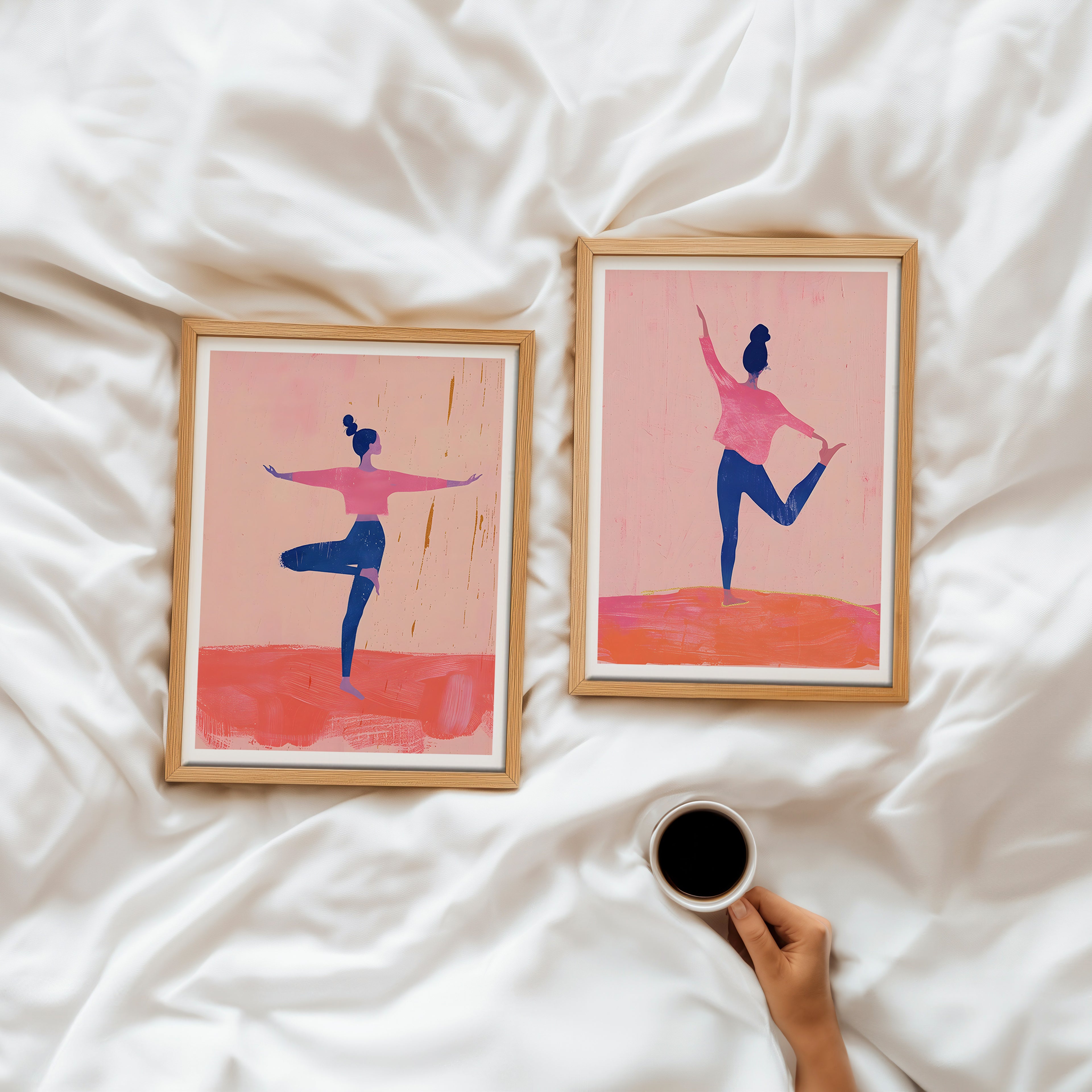 Cuadro Juvenil Yoga Rosa 1