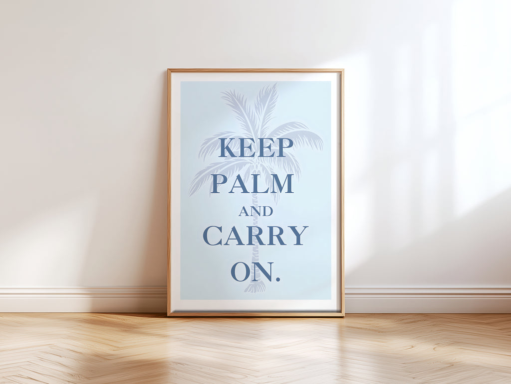Cuadro Letras Keep Calm Blue