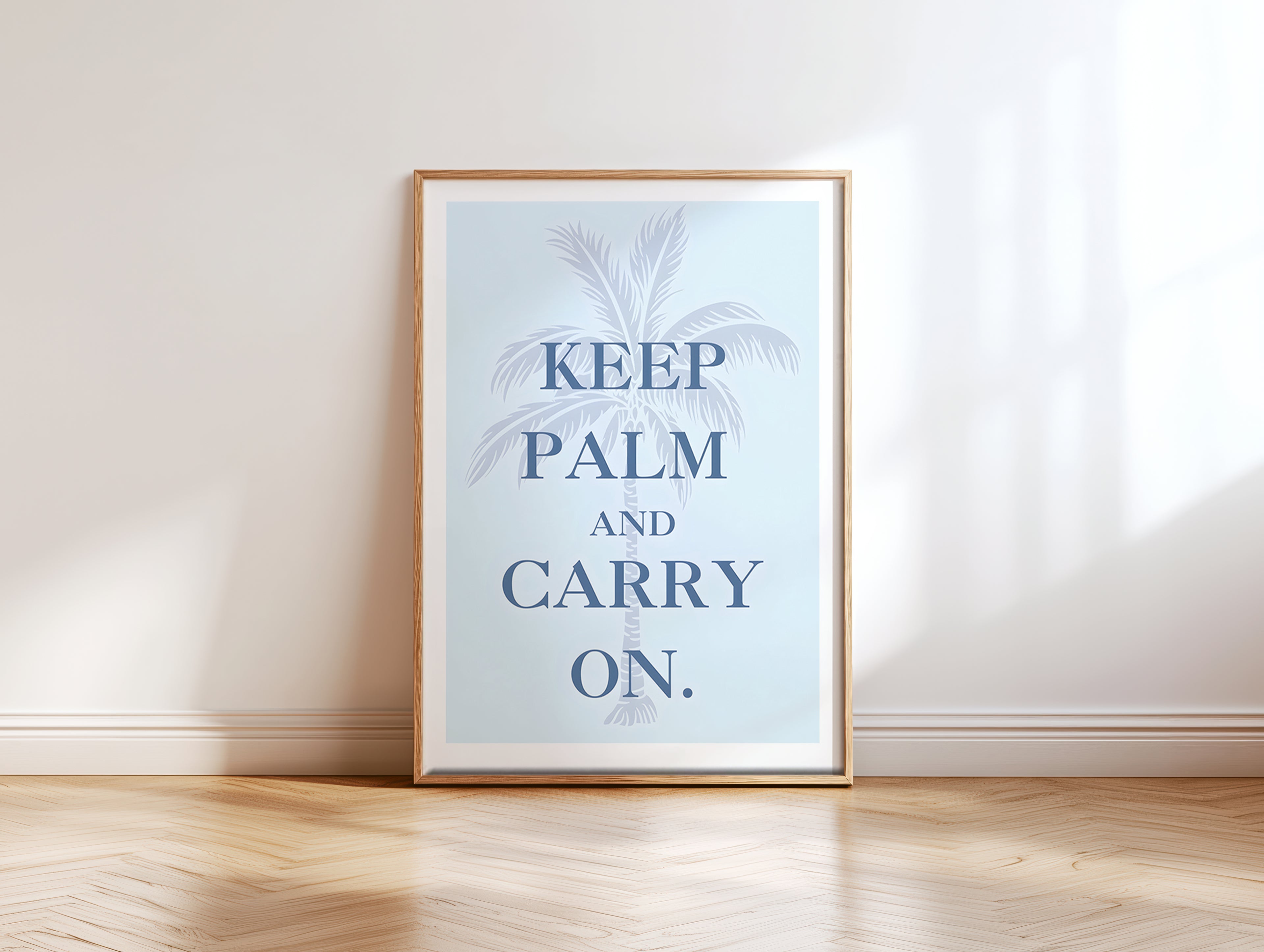 Cuadro Letras Keep Calm Blue