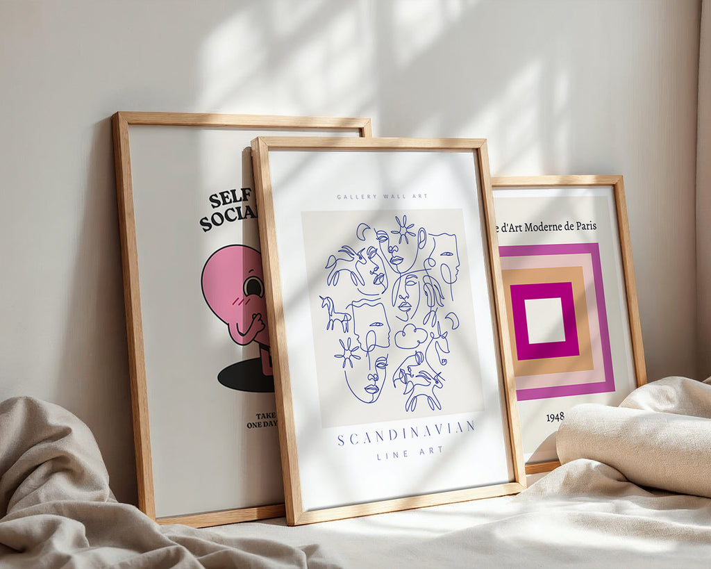 Cuadro Letras Corazón Rosa Pop