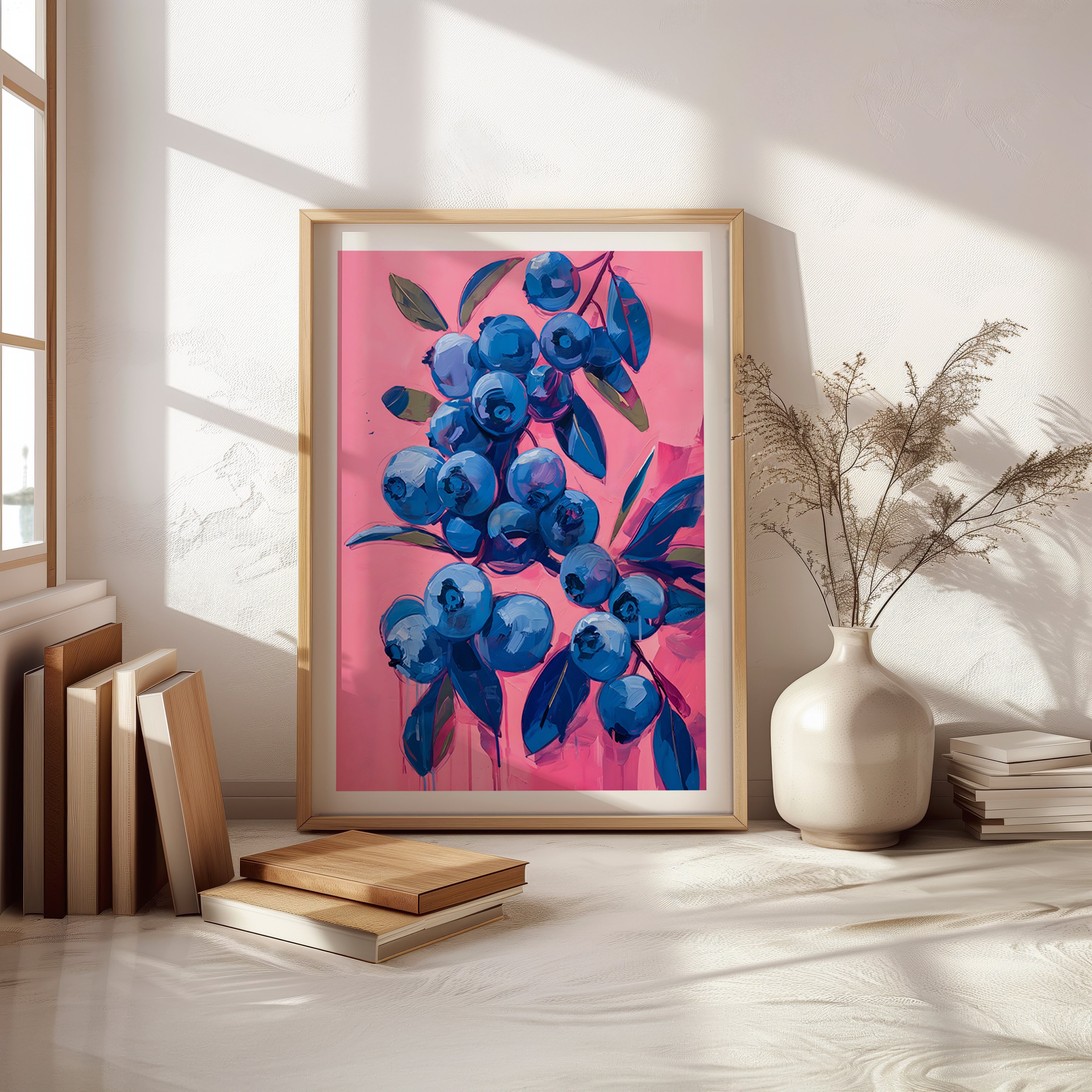 Cuadro Naturaleza Flores Azules Modernas Decorativas
