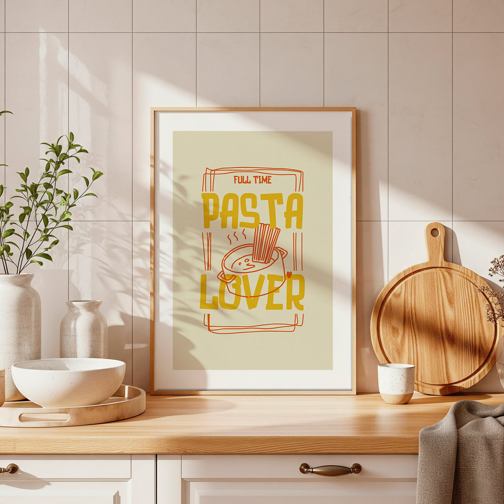 Cuadro Cocina Pasta Lover Tipográfico