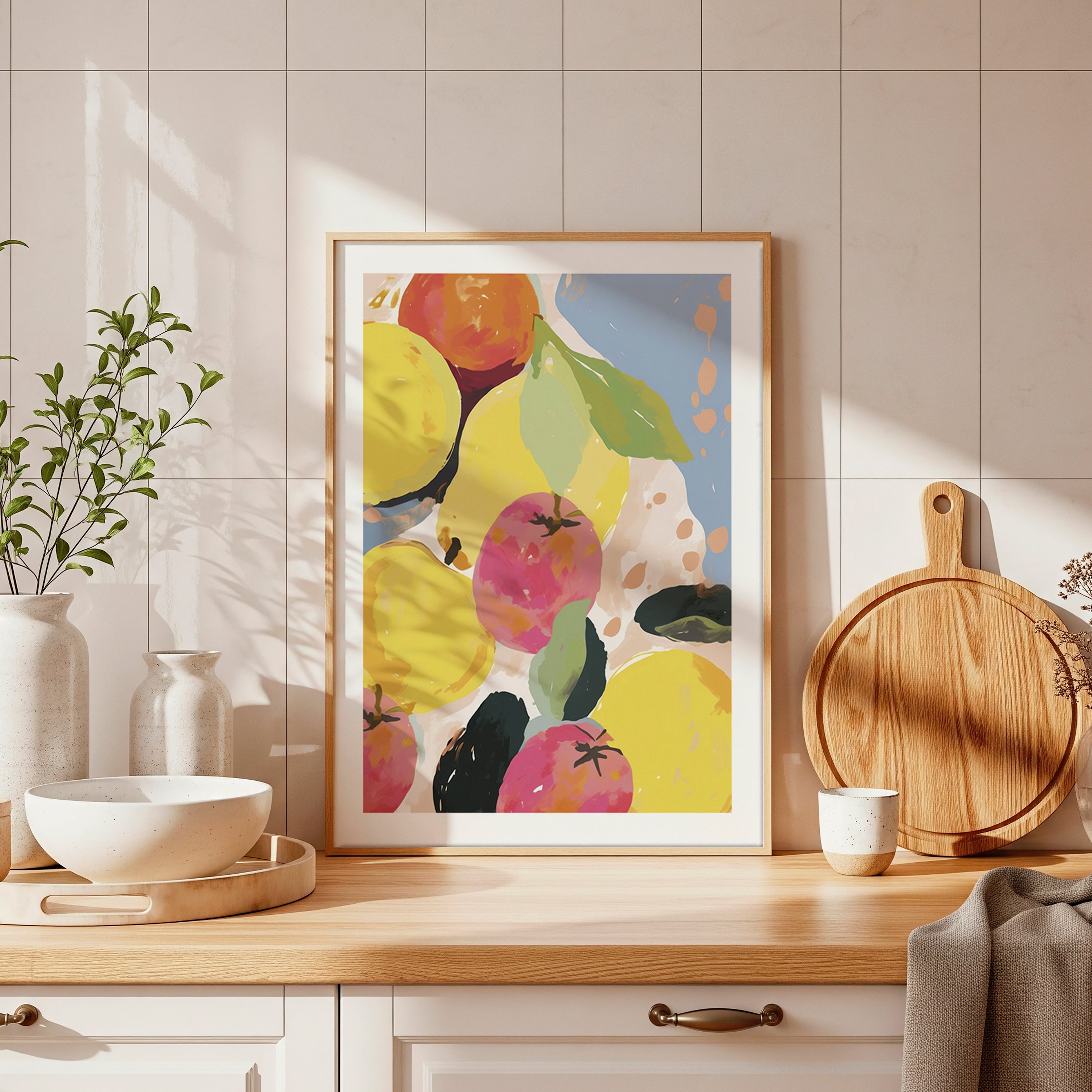 Cuadro Cocina Frutas Modernas Coloridas