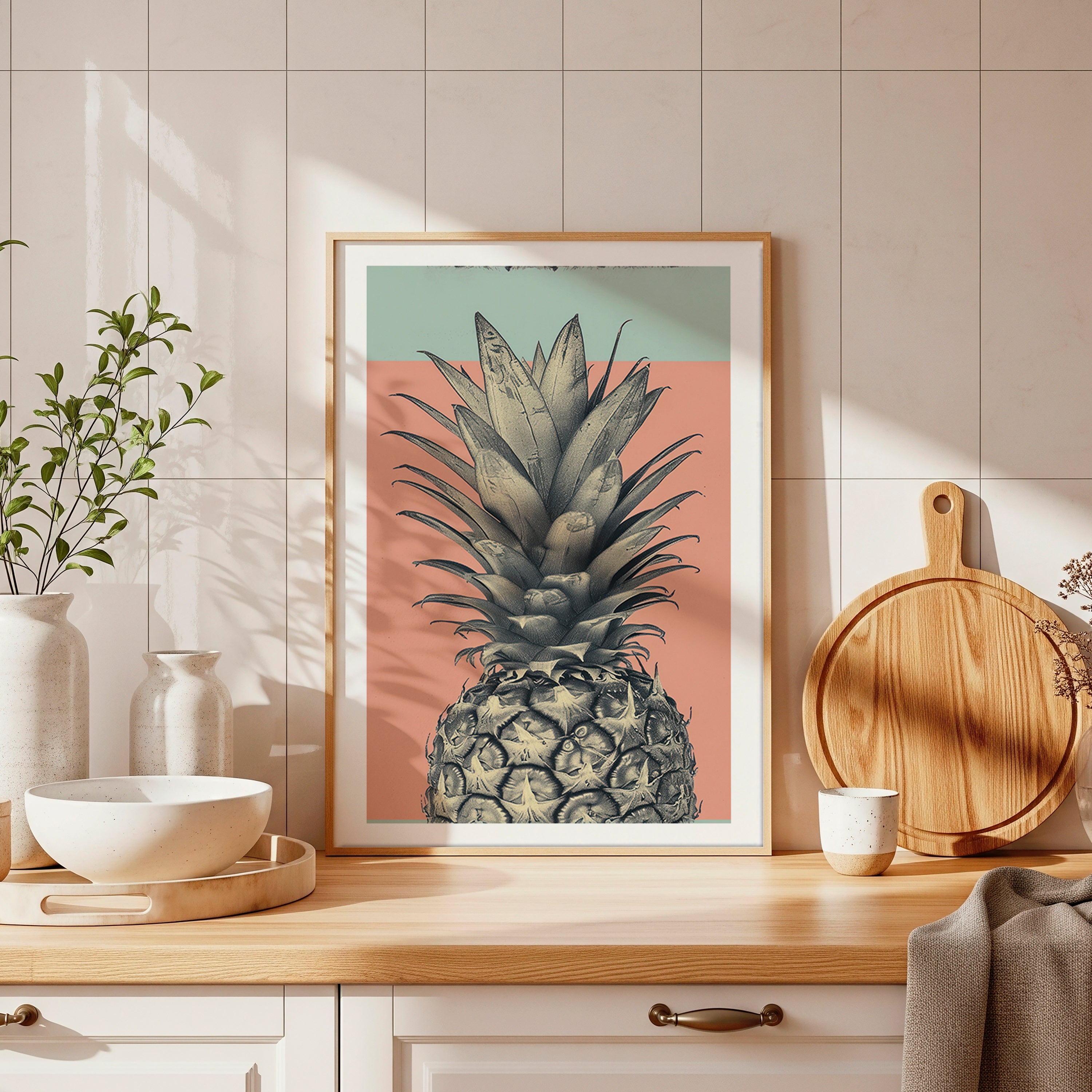 Cuadro Cocina Piña Botánica Natural