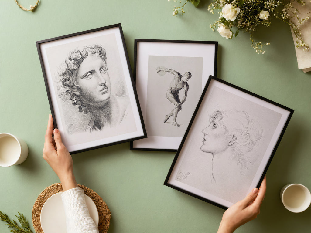 Cuadro Vintage figura humana dibujo artistico