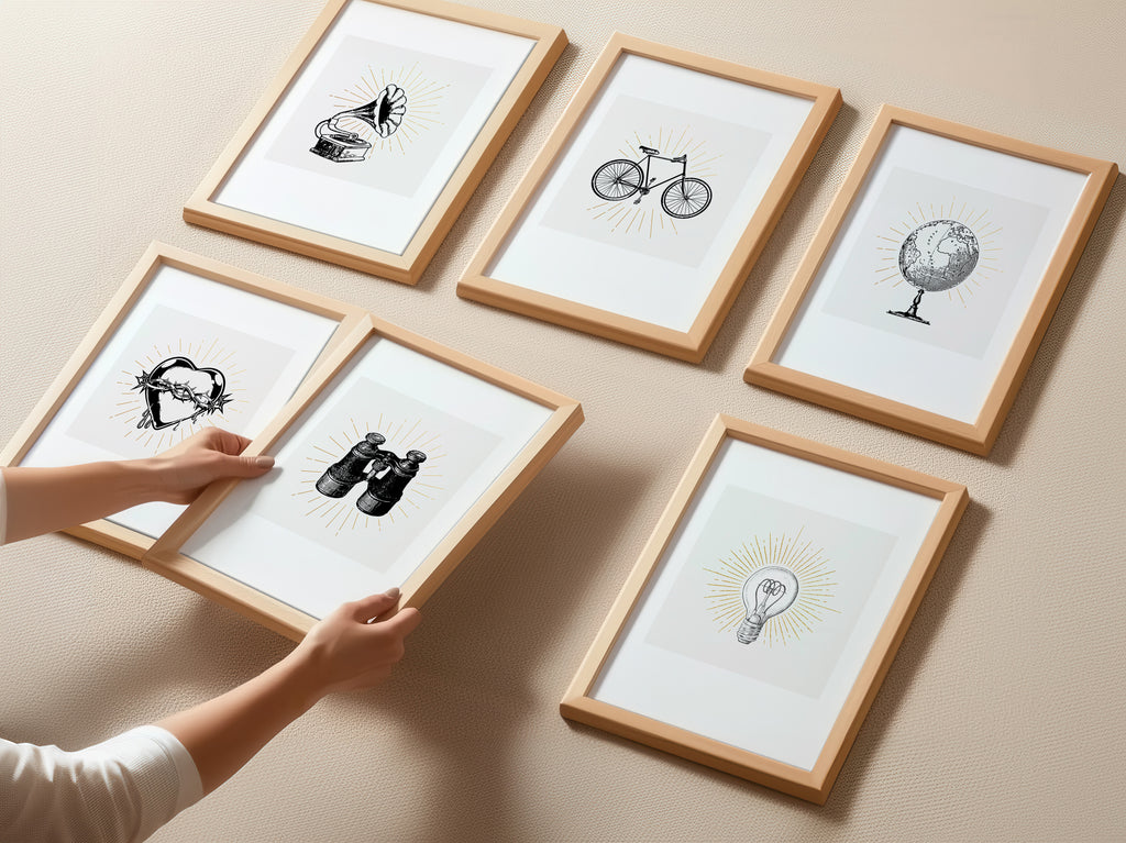 Cuadro Vintage ilustración bicicleta clasica