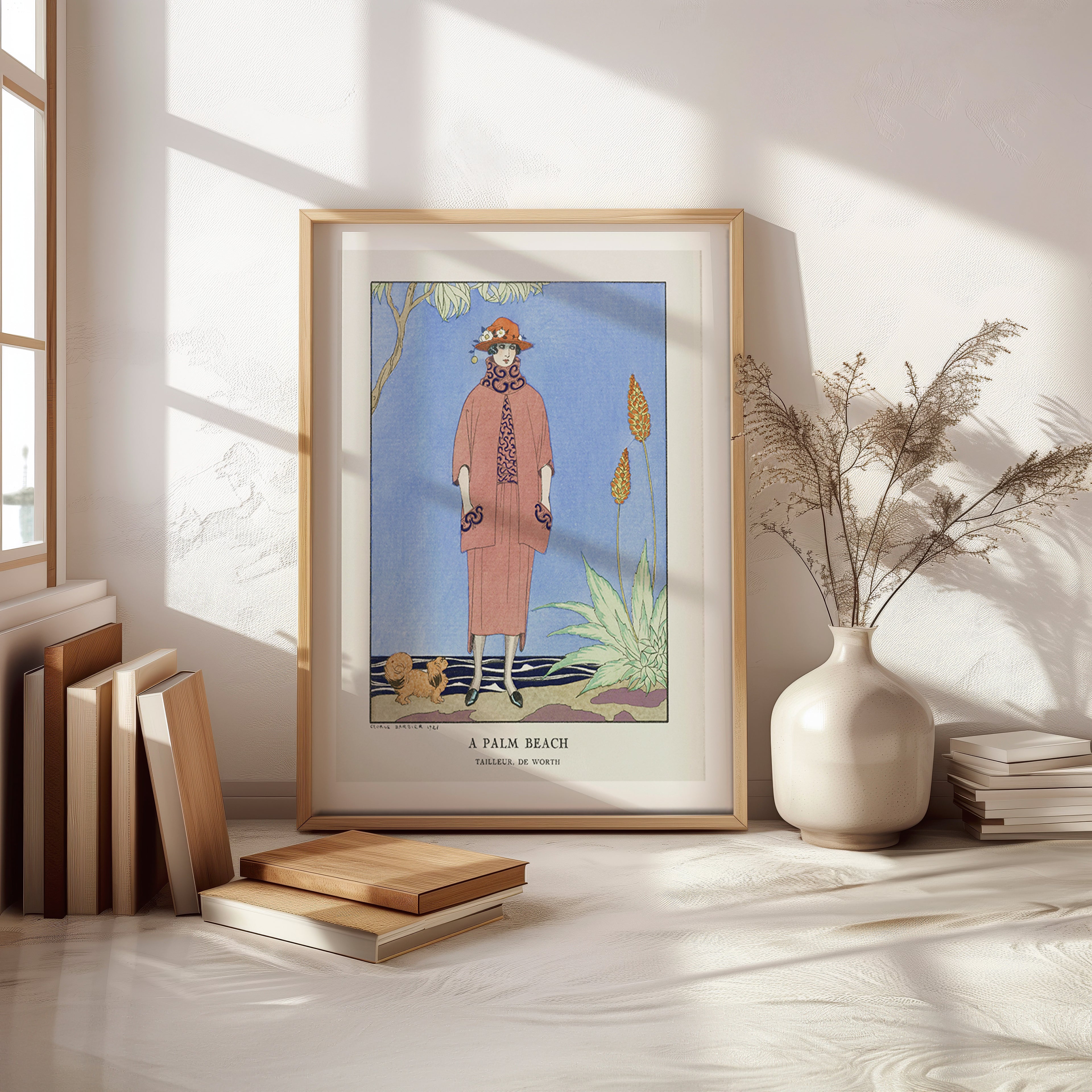 Cuadro Vintage ilustración figura mujer vestuario retro 1