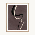 Cuadro Perfil Abstracto Terracota Oscuro