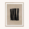 Cuadro Abstracto Líneas Texturadas Negras