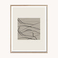 Cuadro Abstracto Dibujo Lineal Beige Minimalista