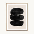Cuadro Abstracto Formas Ovaladas Negras
