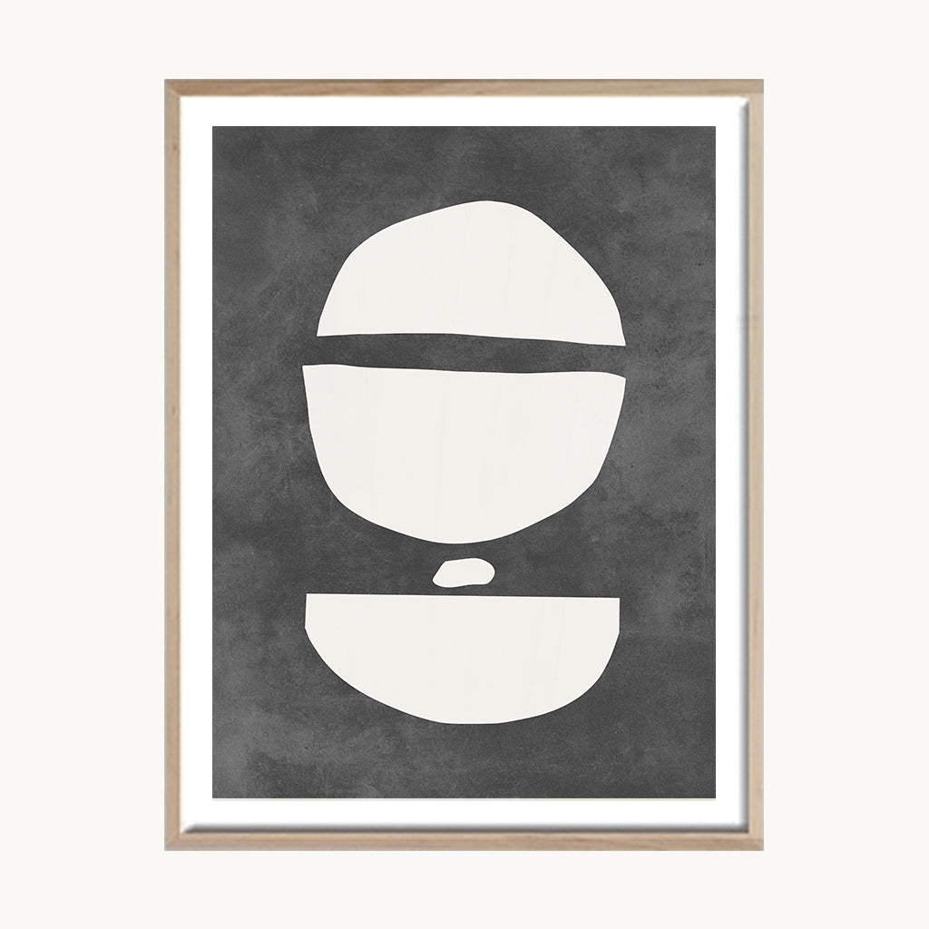 Cuadro Círculo Abstracto Gris y Beige