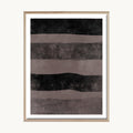 Cuadro Abstracto Franja Horizontal Terracota y Negro
