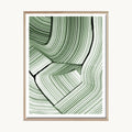 Cuadro Abstracto Líneas Orgánicas Verde Salvia 1