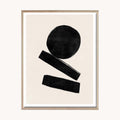 Cuadro Abstracto Formas negras Minimal