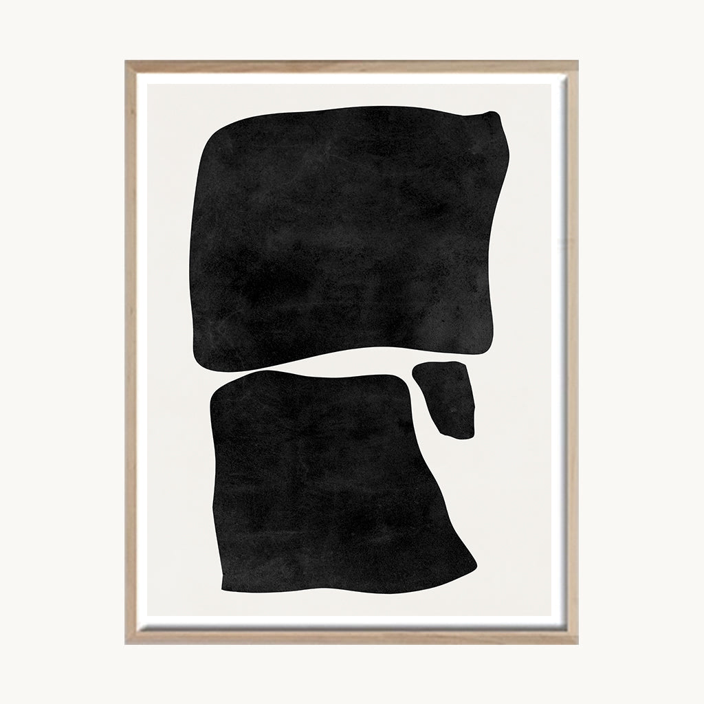 Cuadro Abstracto Bloques Abstractos Negros