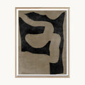 Cuadro Abstracto Formas Orgánicas Beige Oscuro