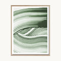 Cuadro Abstracto Líneas Orgánicas Verde Salvia 3