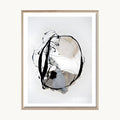 Cuadro Abstracto Trazo Circular Negro Artístico