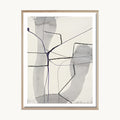 Cuadro Abstracto Dibujo Lineal Arquitectónico Neutro