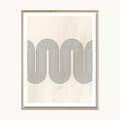 Cuadro Abstracto Patrón Geométrico Simétrico Beige
