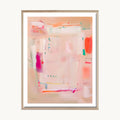 Cuadro Abstracto Composición Abstracta Rosa y Coral 1