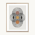 Cuadro Abstracto Geometría Natural Beige y Gris 4