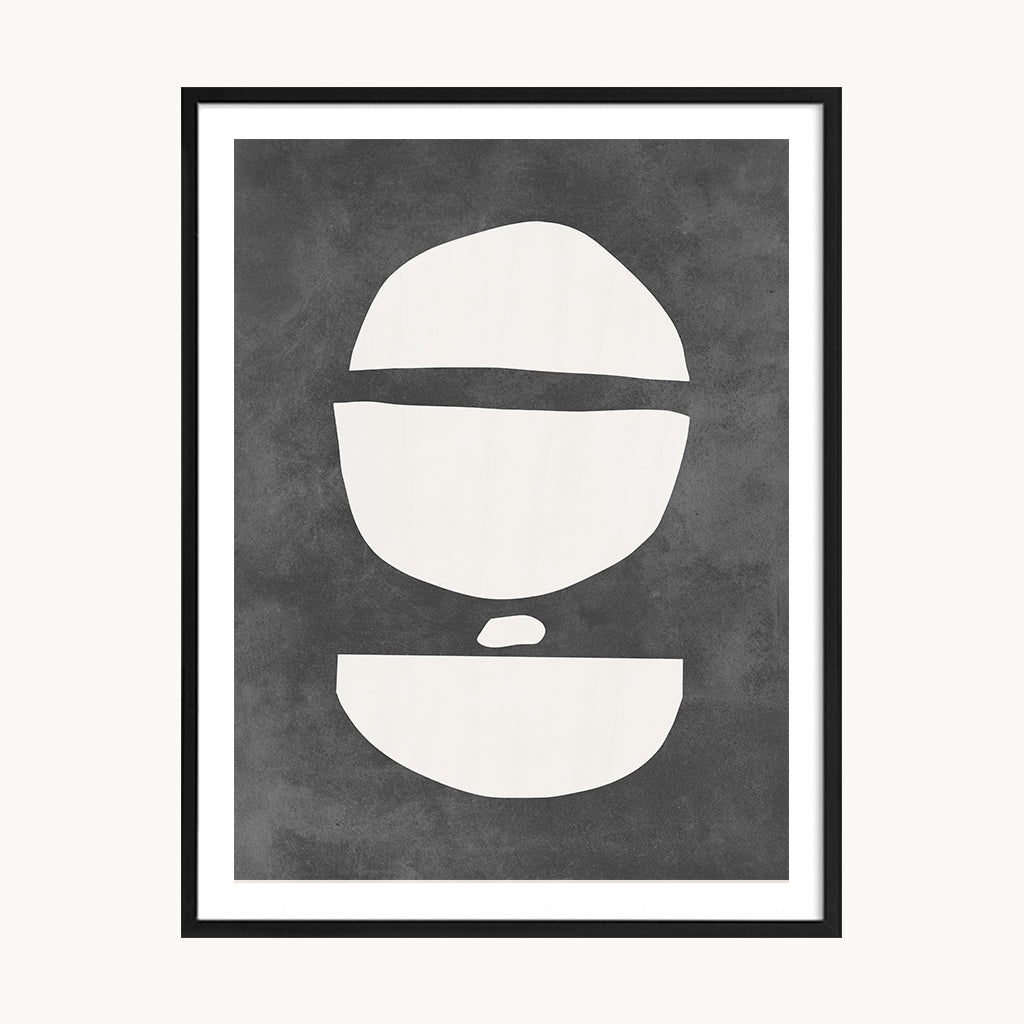 Cuadro Círculo Abstracto Gris y Beige