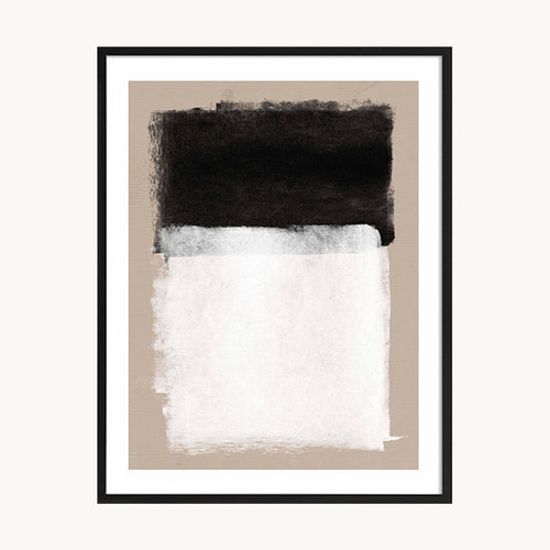 Cuadro Abstracto Pintura Textura Blanco y Negro
