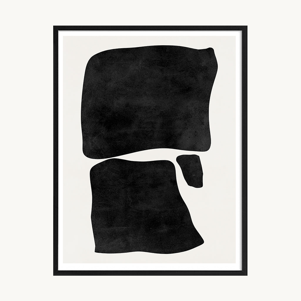 Cuadro Abstracto Bloques Abstractos Negros