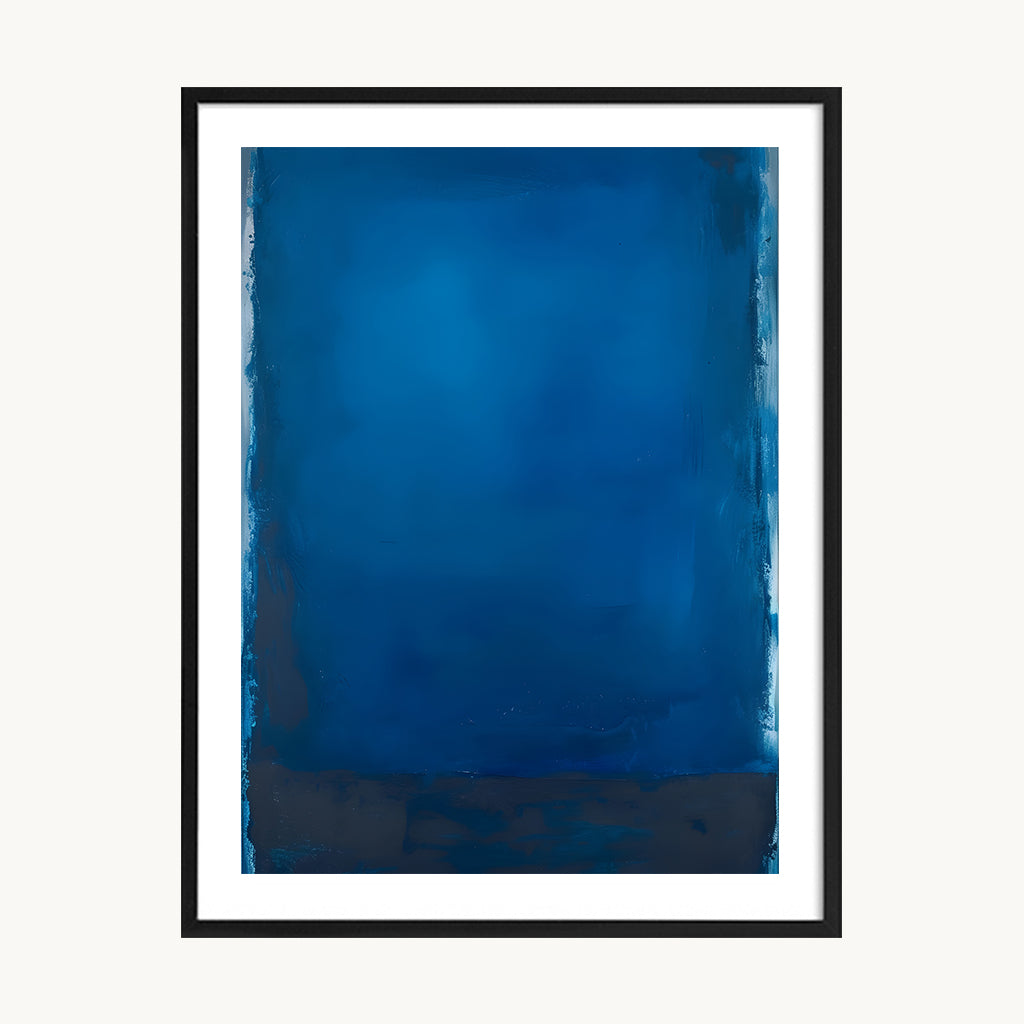 Cuadro Abstracto Azul Profundo Minimalista