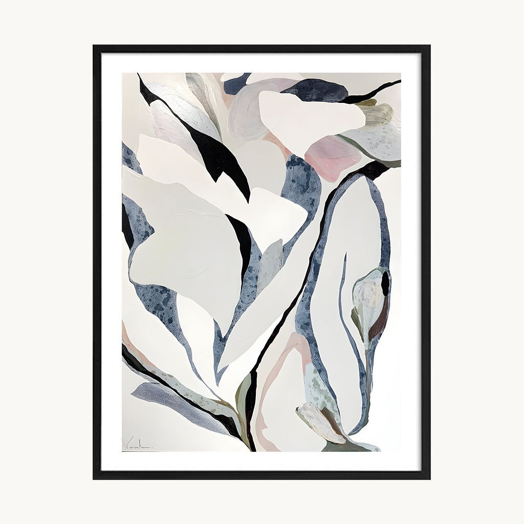 Cuadro Abstracto Ilustración Botánica Moderna Suave
