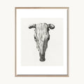 Cuadro Animales Cabeza de Toro Ilustración Vintage
