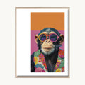 Cuadro Animales Mono Retrato Estilo Pop