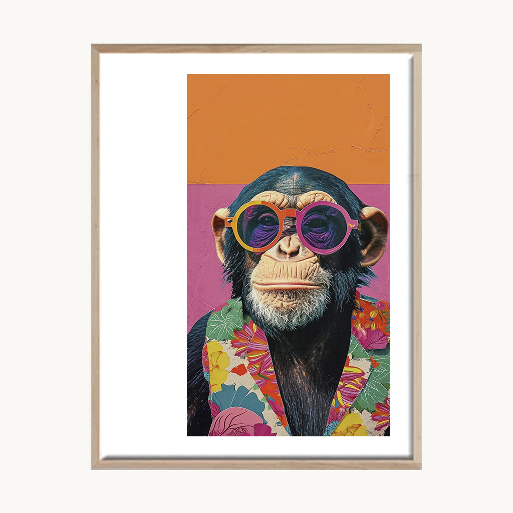 Cuadro Animales Mono Retrato Estilo Pop