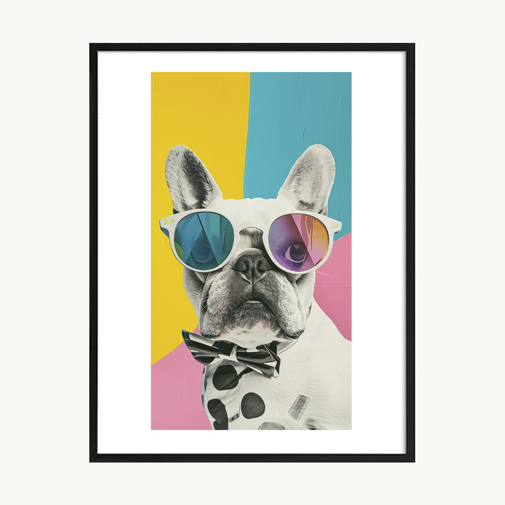 Cuadro Animales Pug Retrato Estilo Pop
