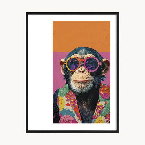 Cuadro Animales Mono Retrato Estilo Pop