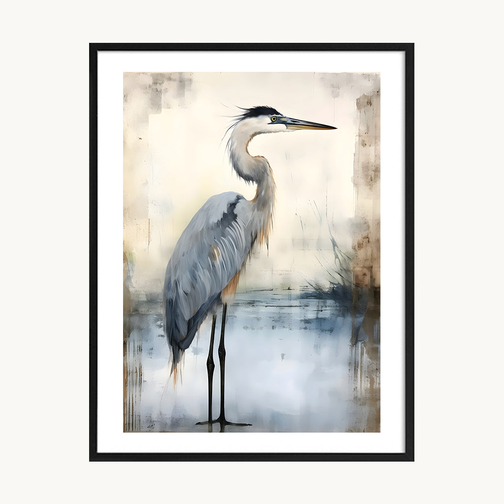 Cuadro Animales Garza Pintura clásica