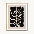 Cuadro Boho Hoja Monstera Negra Minimal