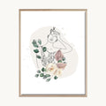 Cuadro Boho Retrato Floral Delicado