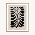 Cuadro Boho Hoja Tropical Negra Decorativa