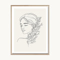 Cuadro Boho Perfil Femenino