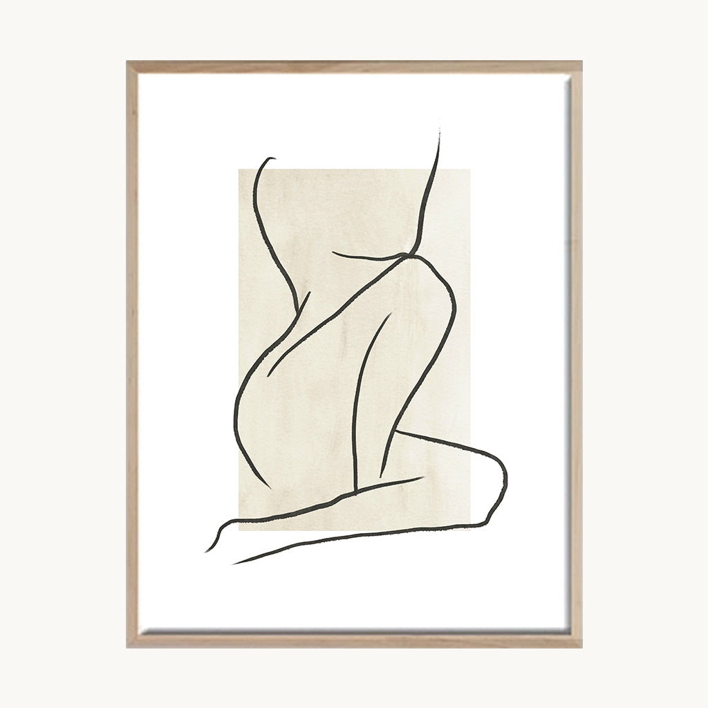 Cuadro Boho Silueta Femenina Orgánica