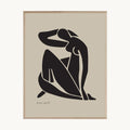 Cuadro Boho Figura Abstracta Tierra Oscura