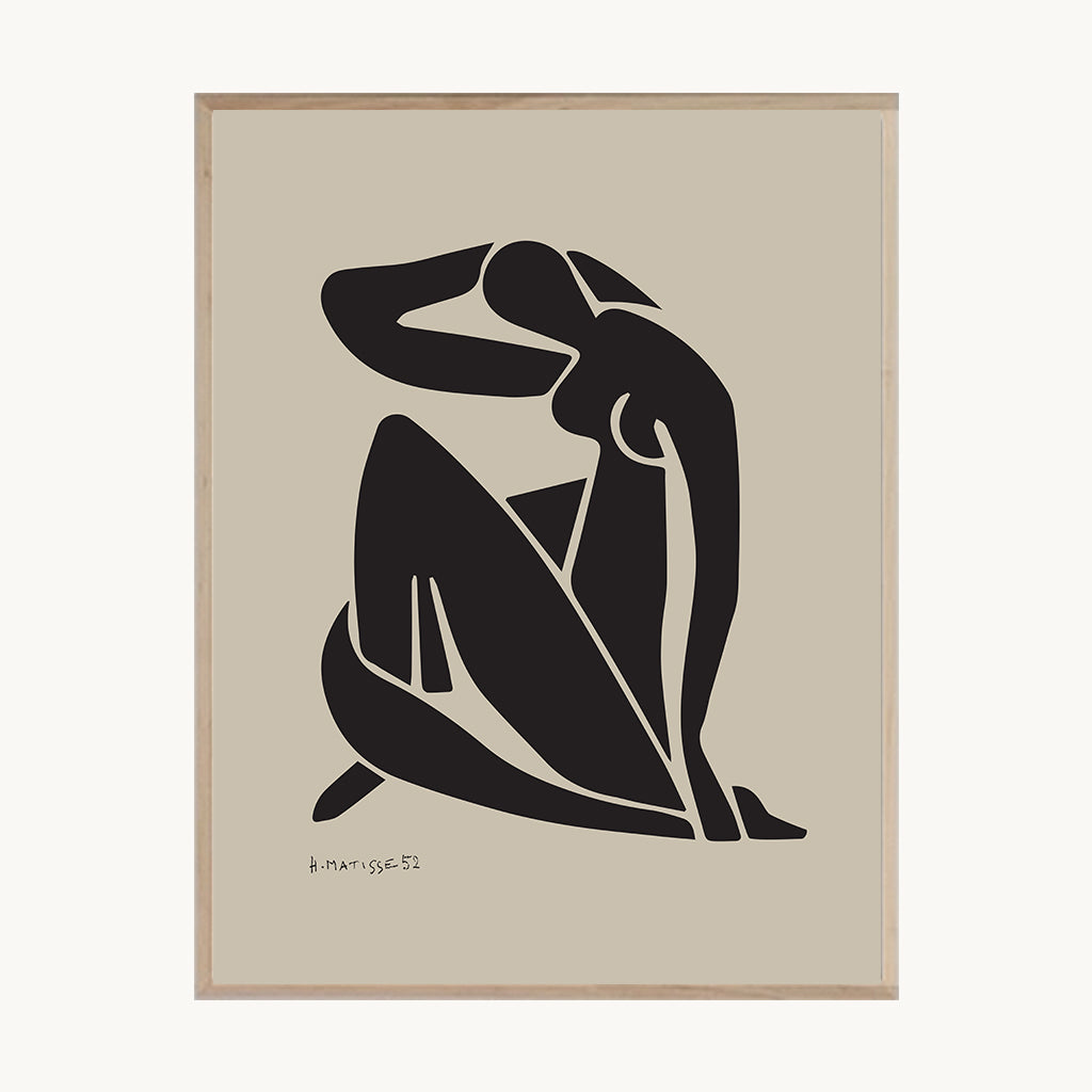 Cuadro Boho Figura Abstracta Tierra Oscura