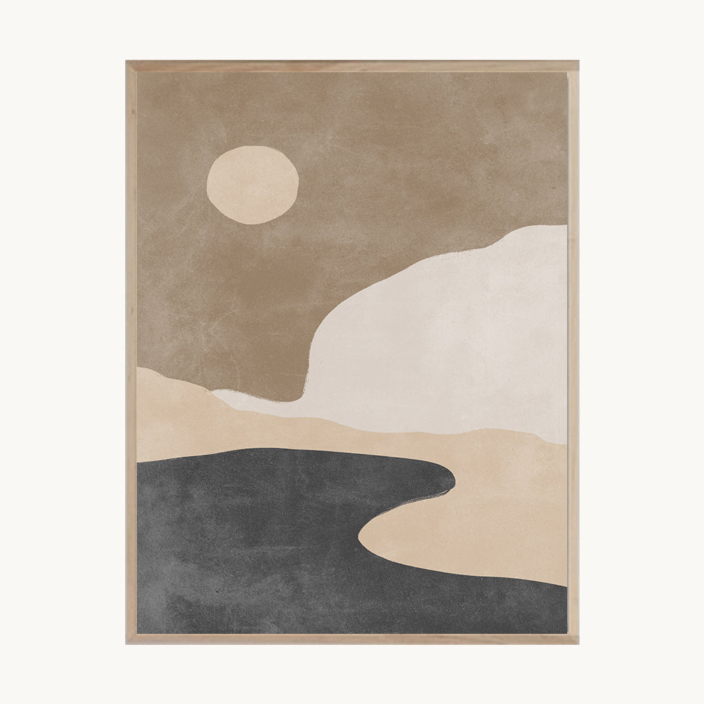 Cuadro Paisaje Boho Sol y Montaña
