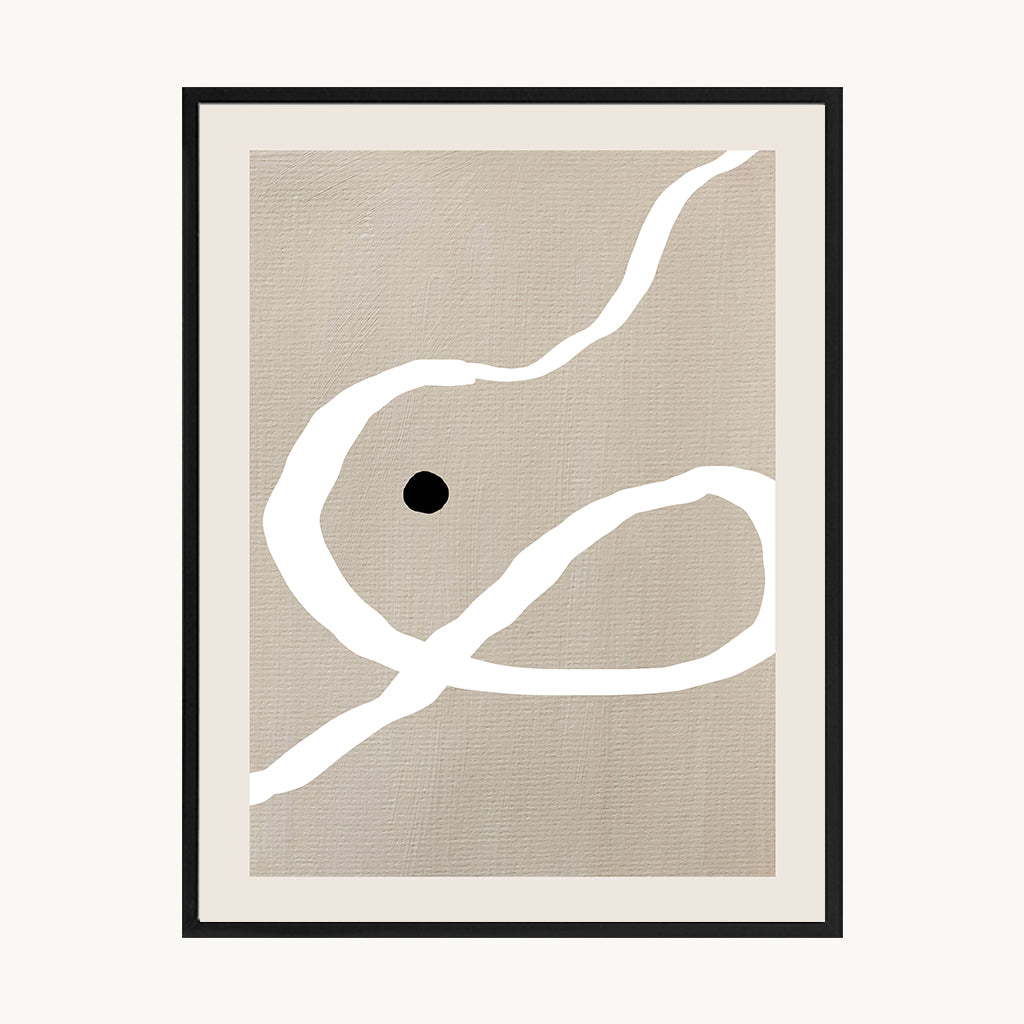 Cuadro Boho Composición Orgánica Blanco sobre Arena