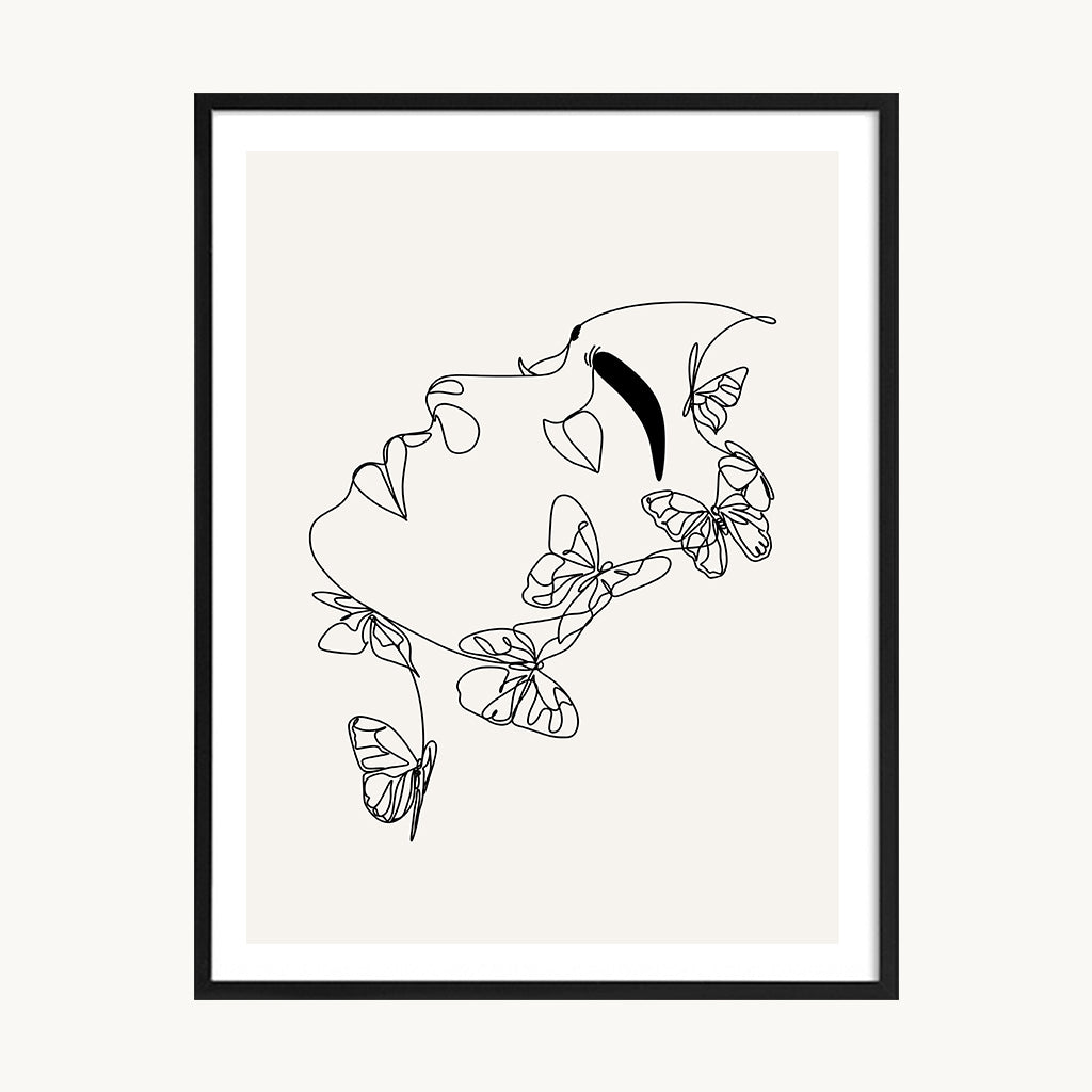 Set Cuadros Tríptico Figuras Dibujo Lineal Boho
