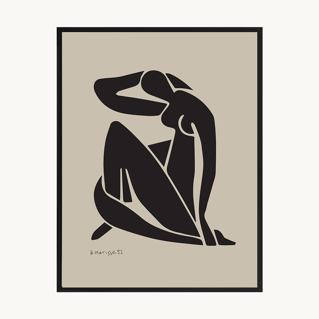 Cuadro Boho Figura Abstracta Tierra Oscura